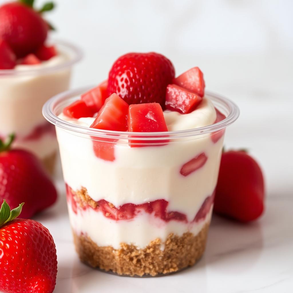 Strawberry cheesecake cup